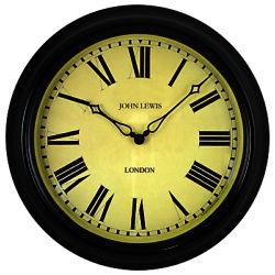 Lascelles Personalised Case Clock, Dia.45cm, Black